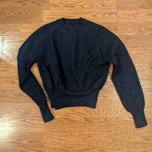 Studio Nicholson double faced navy wool sweater sz 0
